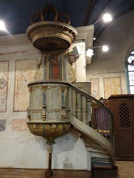 Eglise St Gorgon Moustoir Remungol chaire © F.Baslé (484) web